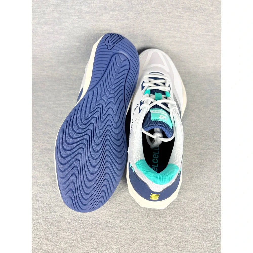 New Balance Pickleball Sneakers Mens 11.5 D White Blue Tennis Court Comfort